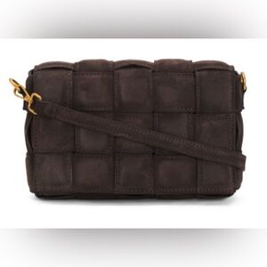 NWT VIOLA CASTELLANI TikTok viral chocolate brown Suede Cassette Crossbody